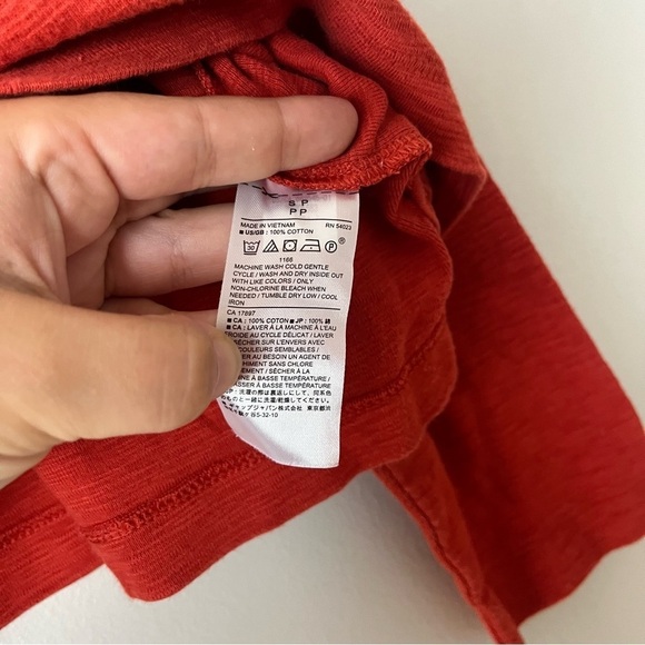 Banana Republic Orange Cropped Cowl Neck Top Sweater Small Petite - Picture 5 of 6